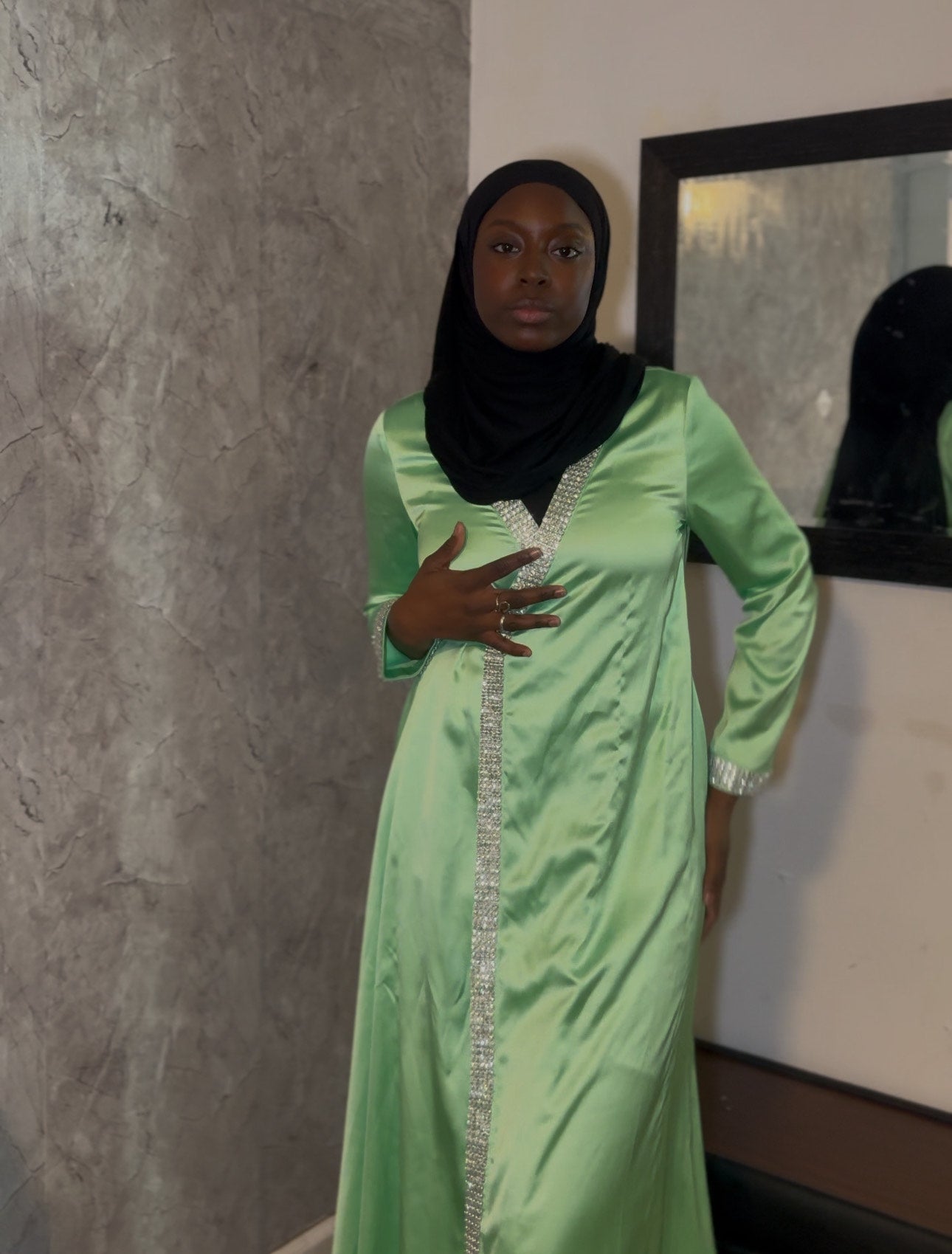 Zahrah Abaya Mint Green Pre-Order